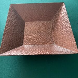 Textured Copper Square Bowl